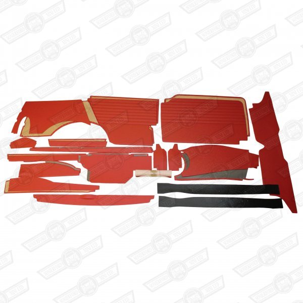 TRIM KIT-TARTAN RED-TRAVELLER-OVAL SPEEDO-'61-'69