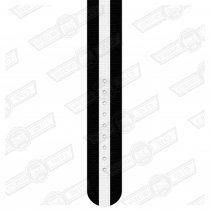 REC WATCH STRAP-22mm, BLK/WHITE 3 STRIPE NYLON- SATIN BUCKLE