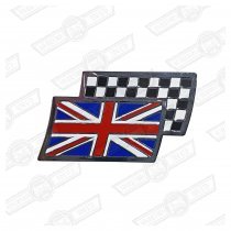 UNION JACK/CROSSED FLAG BADGE (LATE MG MODELS)