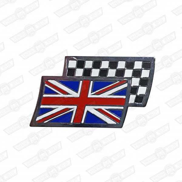 UNION JACK/CROSSED FLAG BADGE (LATE MG MODELS)