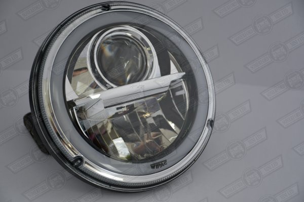 WIPAC 7' CHROME LED PROJECTOR HEADLAMP & HALO SIDE LIGHT RHD