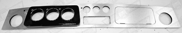 DASH-ALUMINIUM MPI REPLACEMENT 3 + 3 AUX. GAUGES.CHROME BEZELS LHD