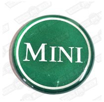 EMBLEM- LATE MINI GREEN BACK GROUND, fits BG2602 & BG2702 gearknob