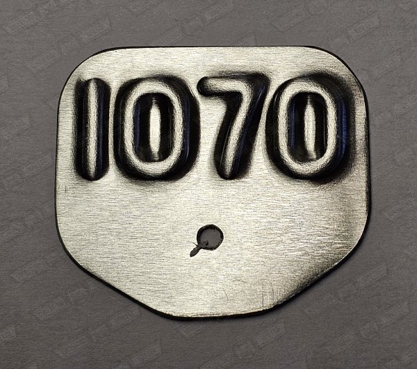 ENGINE CAPACITY PLATE 1071cc COOPER S