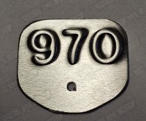 ENGINE CAPACITY PLATE 970cc COOPER S