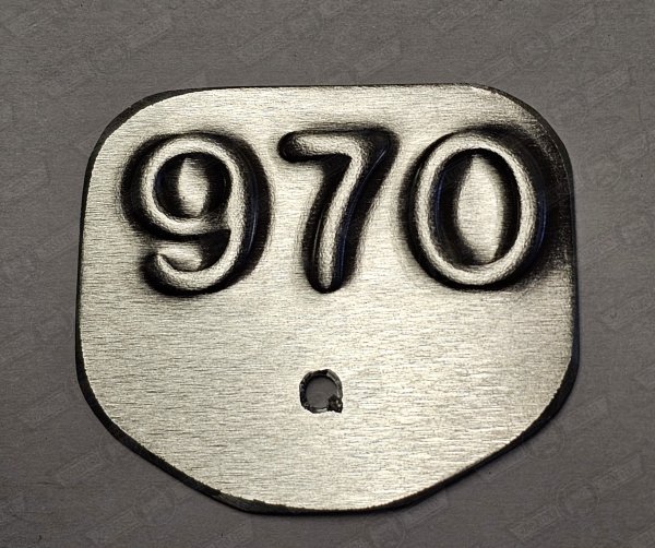 ENGINE CAPACITY PLATE 970cc COOPER S